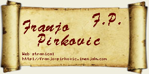 Franjo Pirković vizit kartica